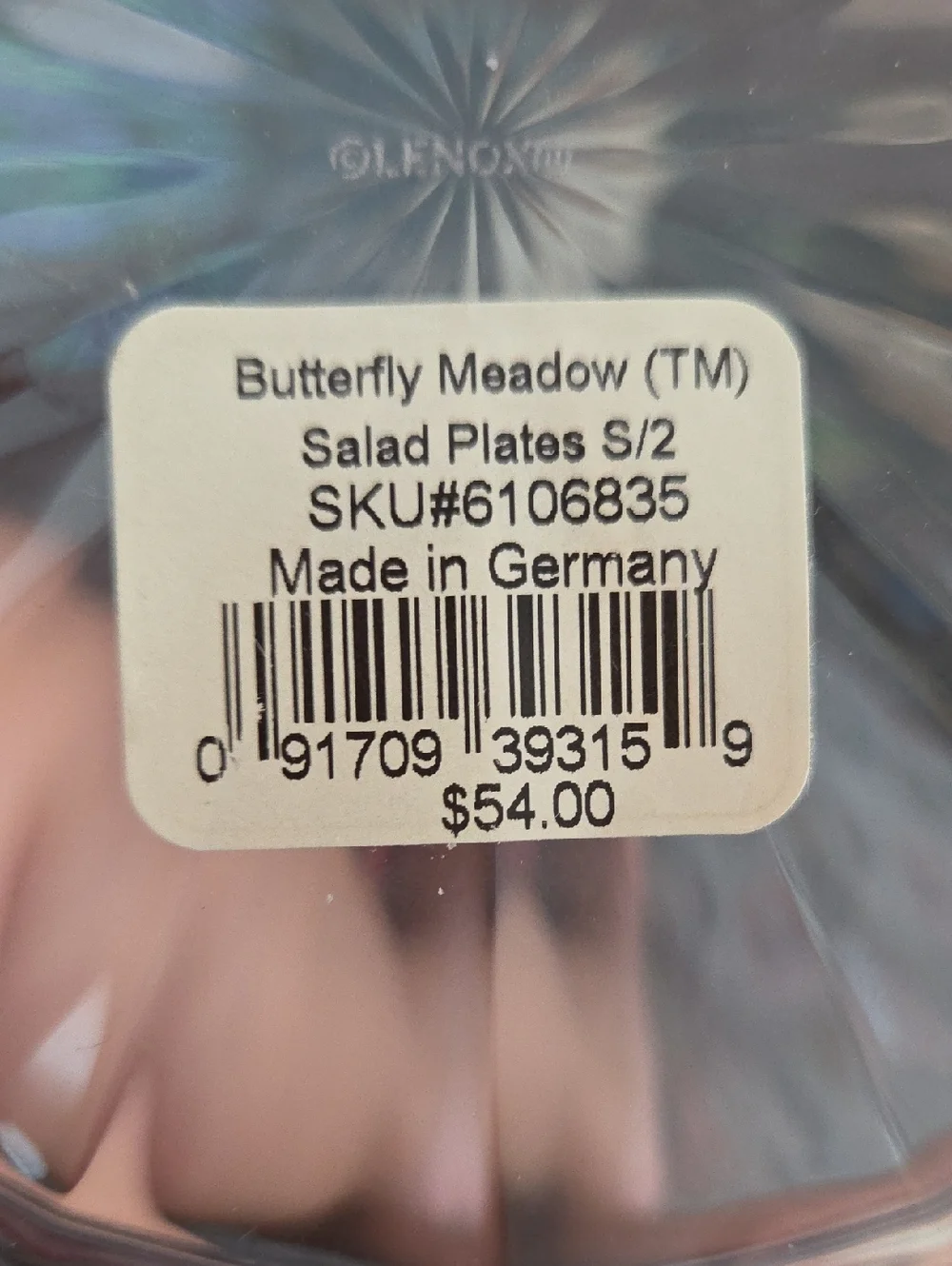 Lenox Butterfly Meadow 8" Crystal Salad Plates - Picture 11 of 11